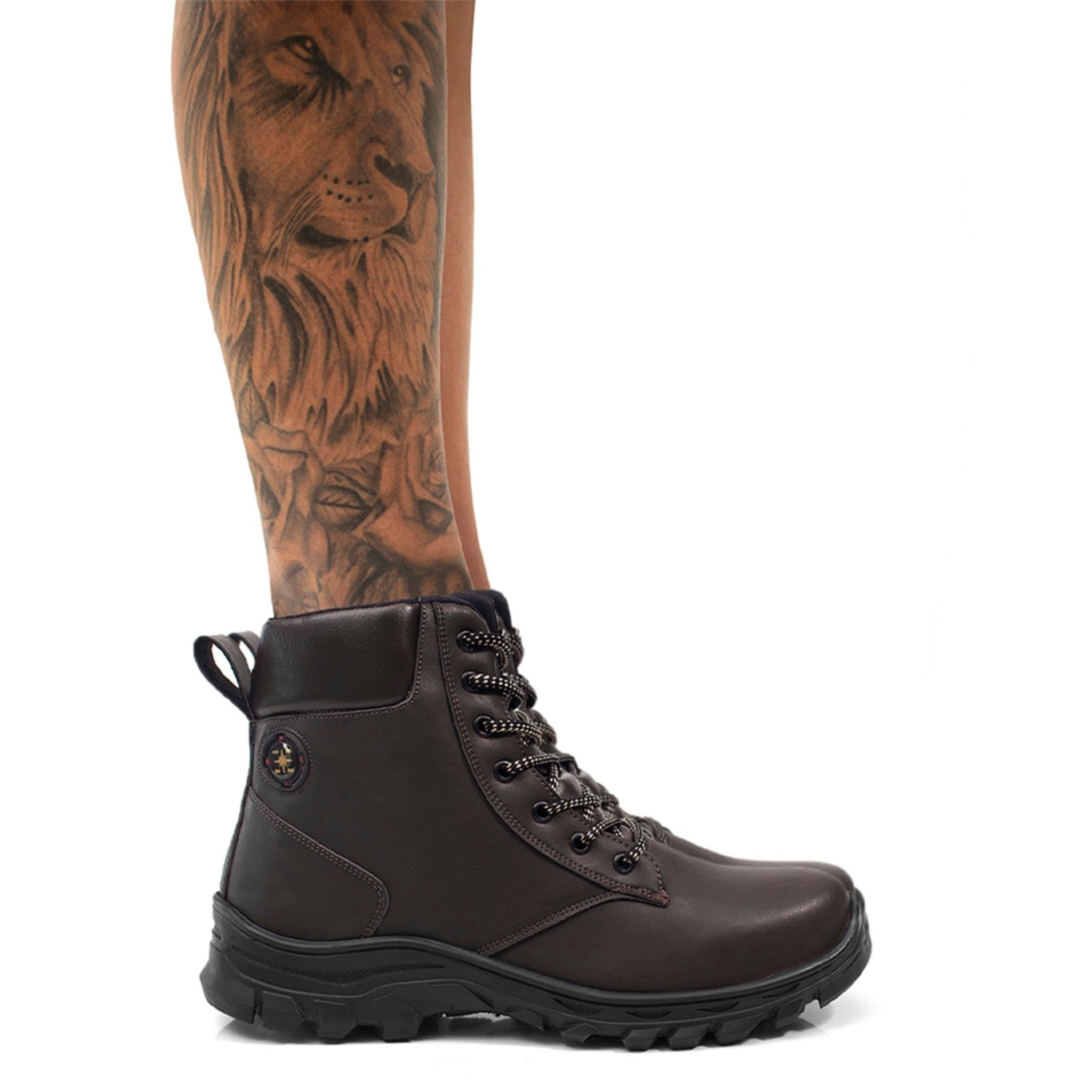 Bota Adventure Masculina Tenis Trilha Resistente Confortavel Solado Antiderrapante Marrom