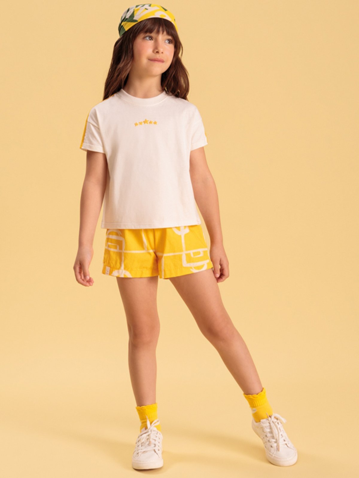 Infantil – Conjunto Bugbee em Algodão com Shorts Estampado