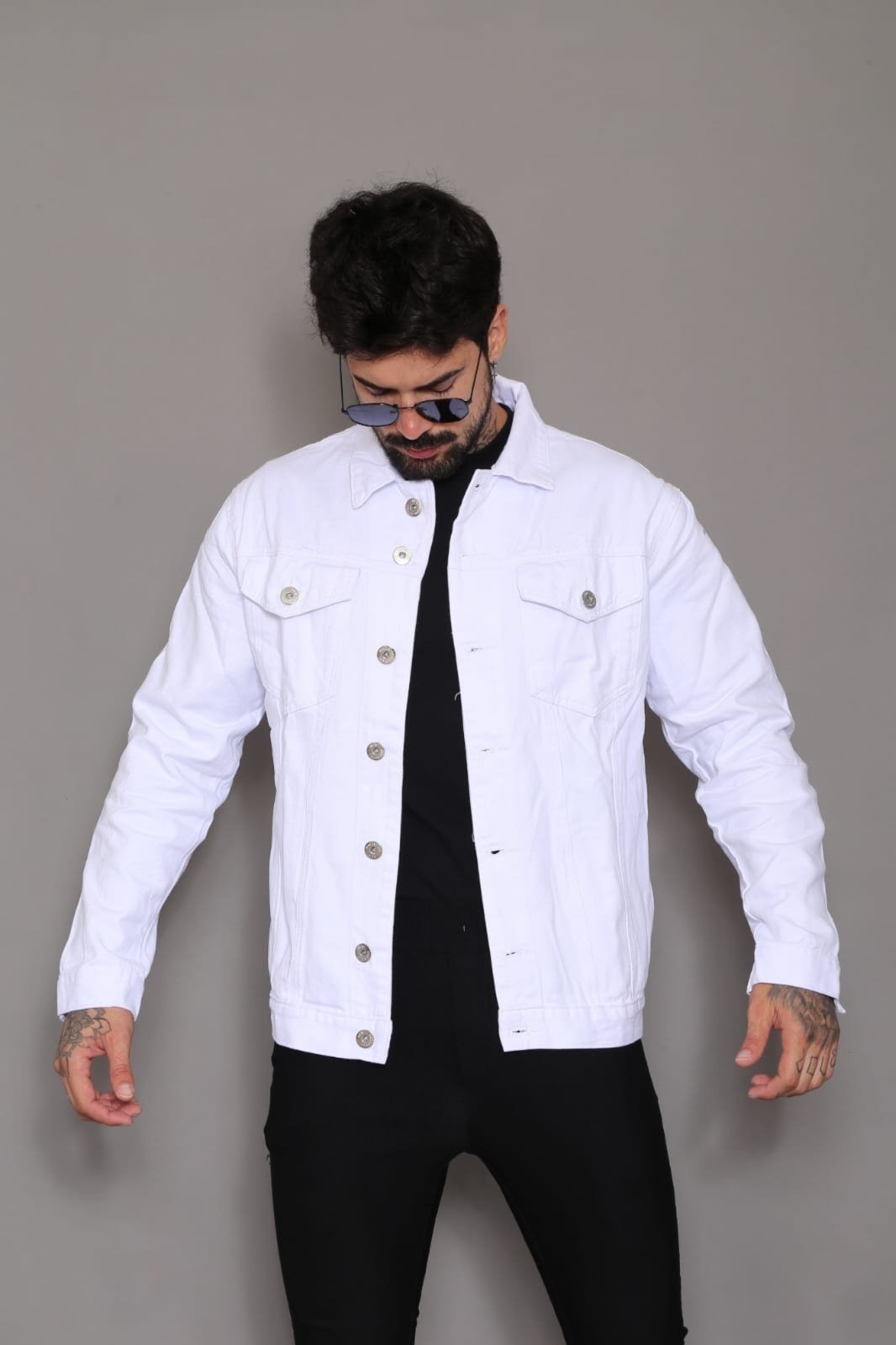 Jaqueta Branca Masculina Alleppo Jeans Olaf