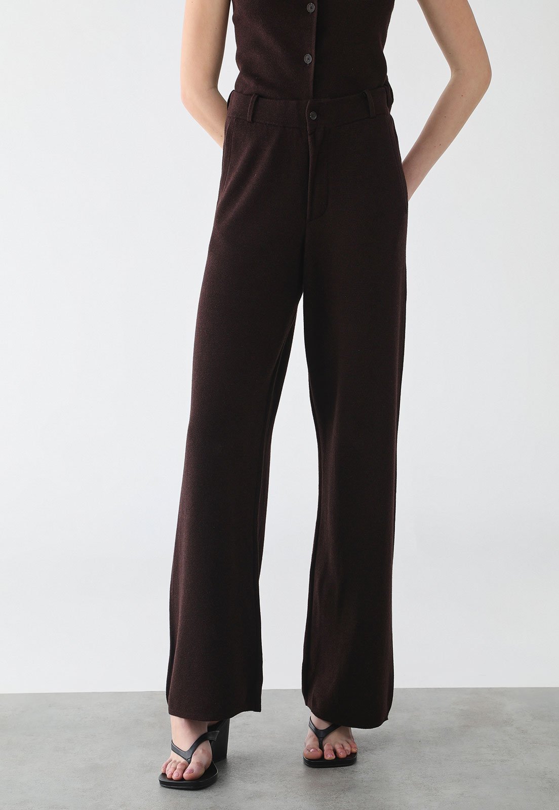 Calça Feminina GAP Reta Marrom