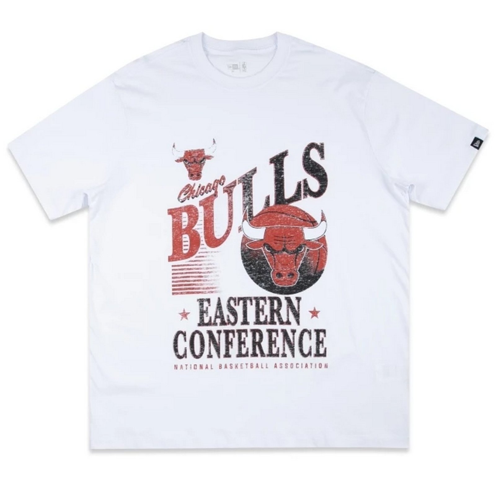 Camiseta New Era Oversize Chicago Bulls Branco