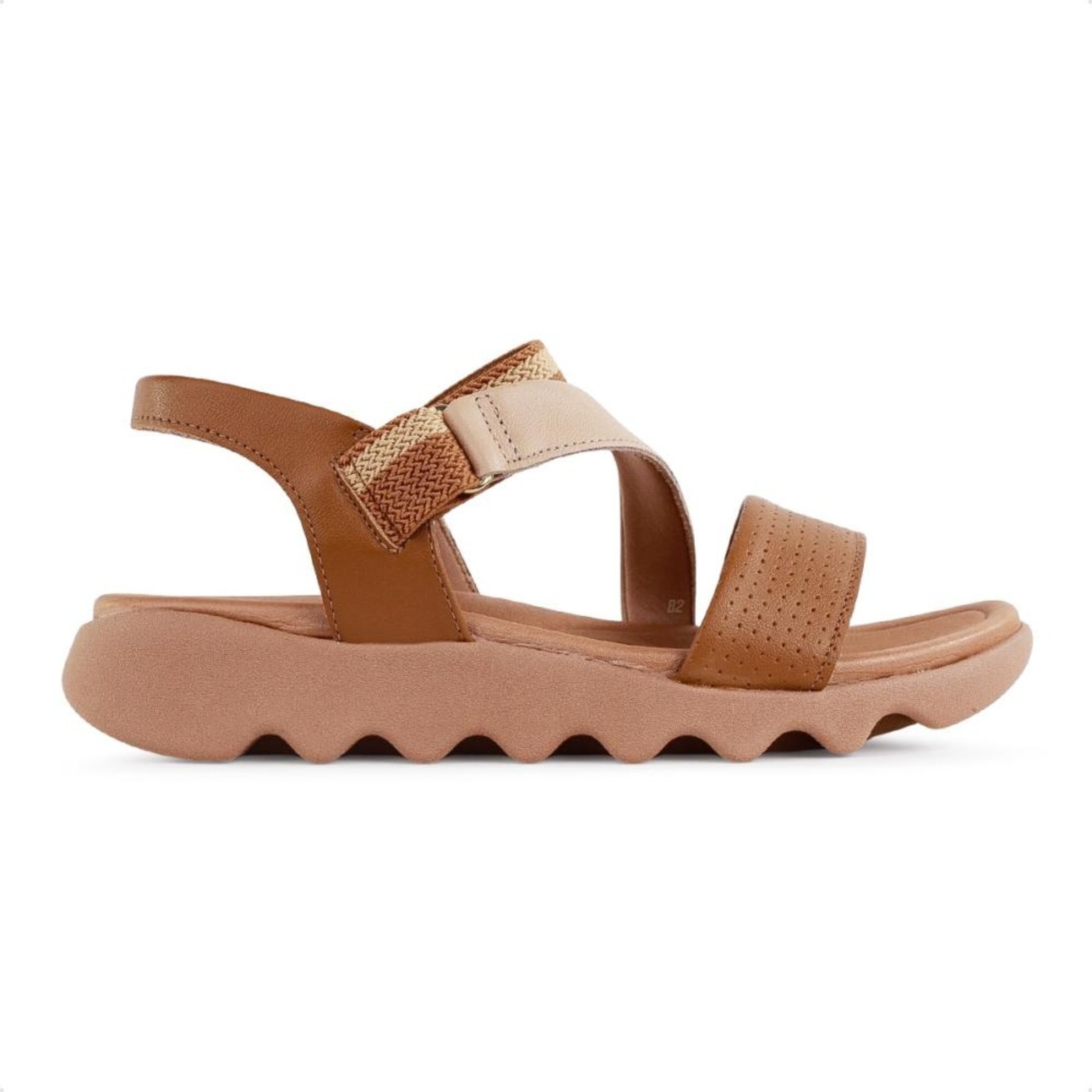 Sandália Usaflex Papete Elastico Feminino Marrom