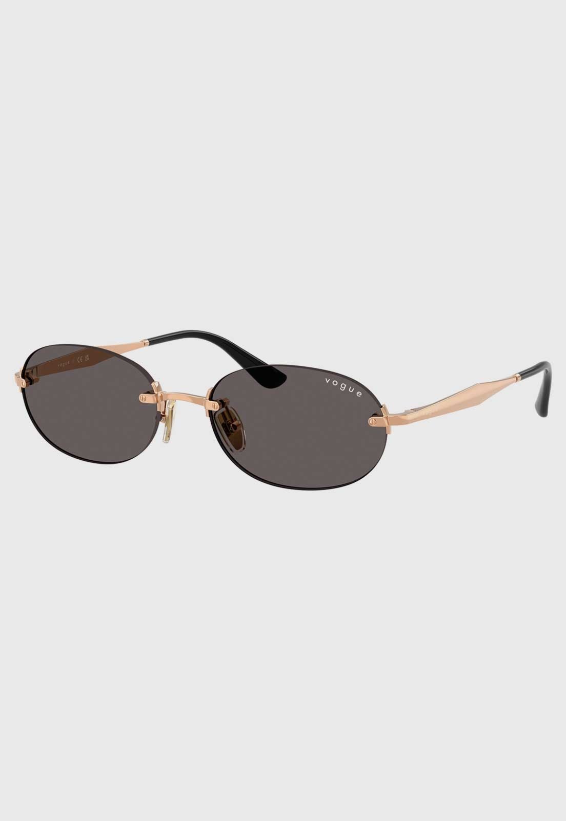 Óculos de Sol Vogue Oval Metal Dourado