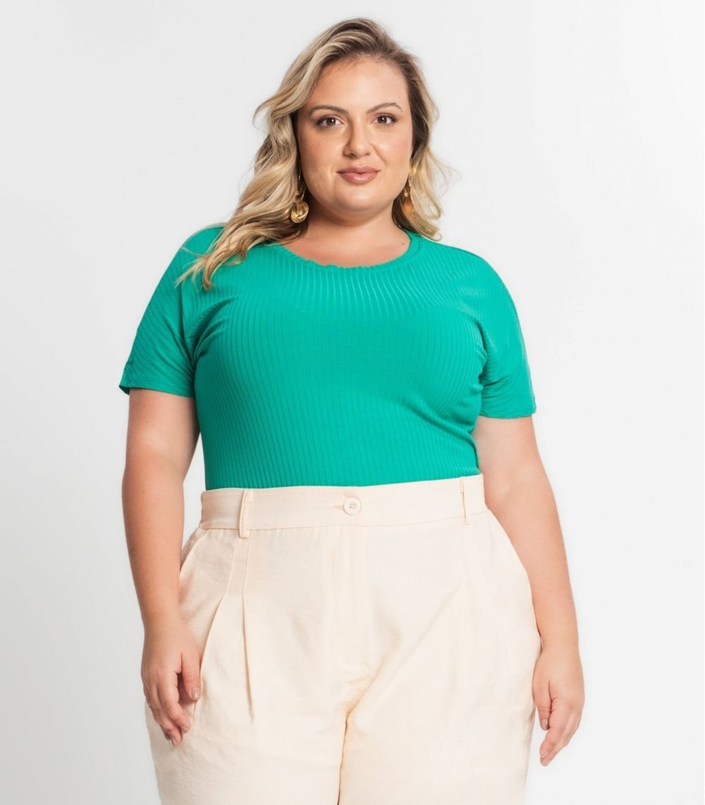 Blusa Feminina Plus Size Secret Glam Verde
