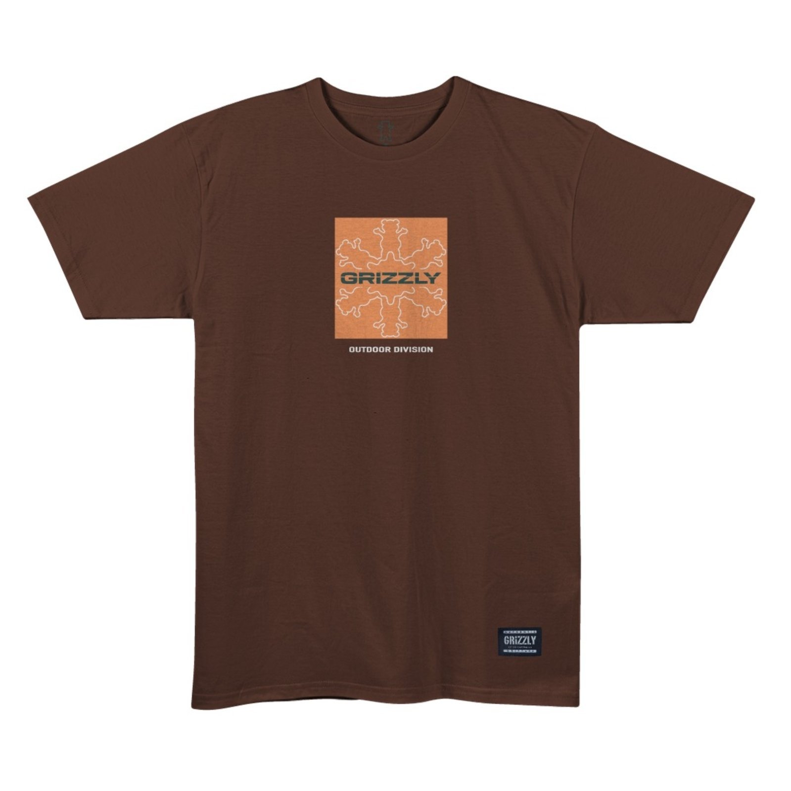 Camiseta Grizzly Box Outdoor Division Drift Tee - CHOCOLATE