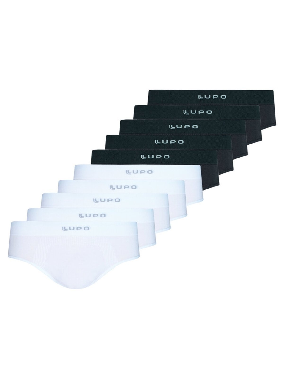 Kit com 10 Cuecas Slip Lupo 681-001