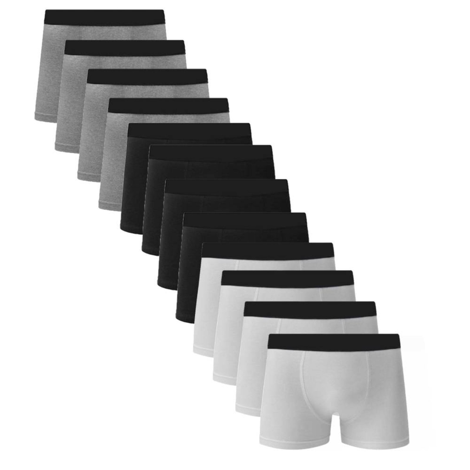 Kit 12 Cuecas Boxer Algodão Cotton Masculino Box C5 Sortido