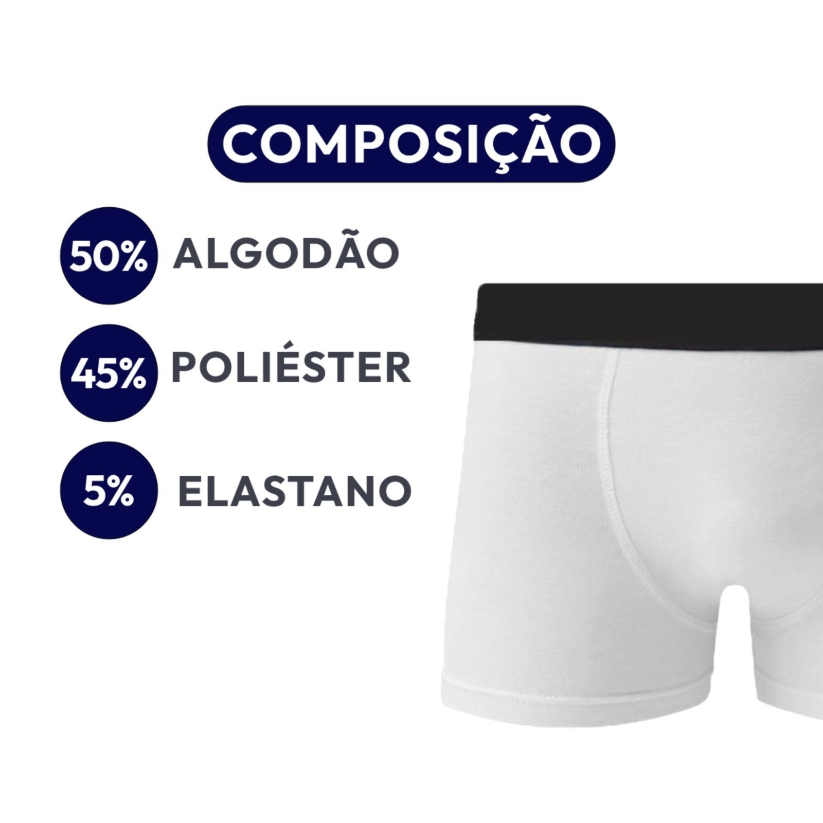 Vista 3 Kit 12 Cuecas Boxer Algodão Cotton Masculino Box C5 Sortido QLC SPORT multicolorido QLC SPORT multicolorido