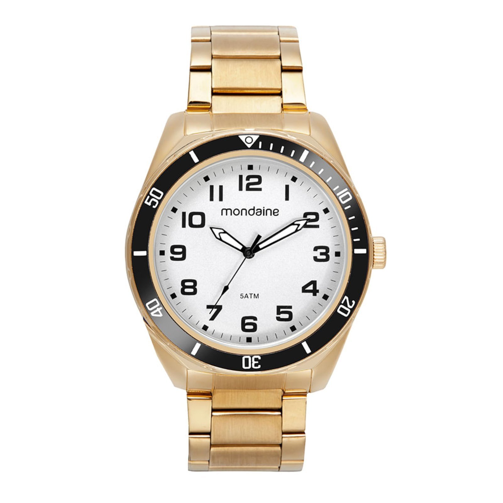 Relógio Masculino Casual Dourado Mondaine