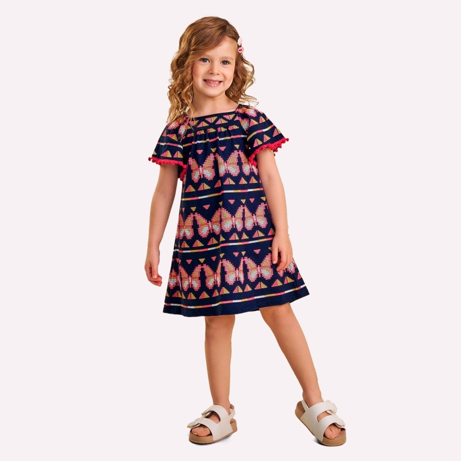 Infantil - Vestido Menina Borboletas Nanai