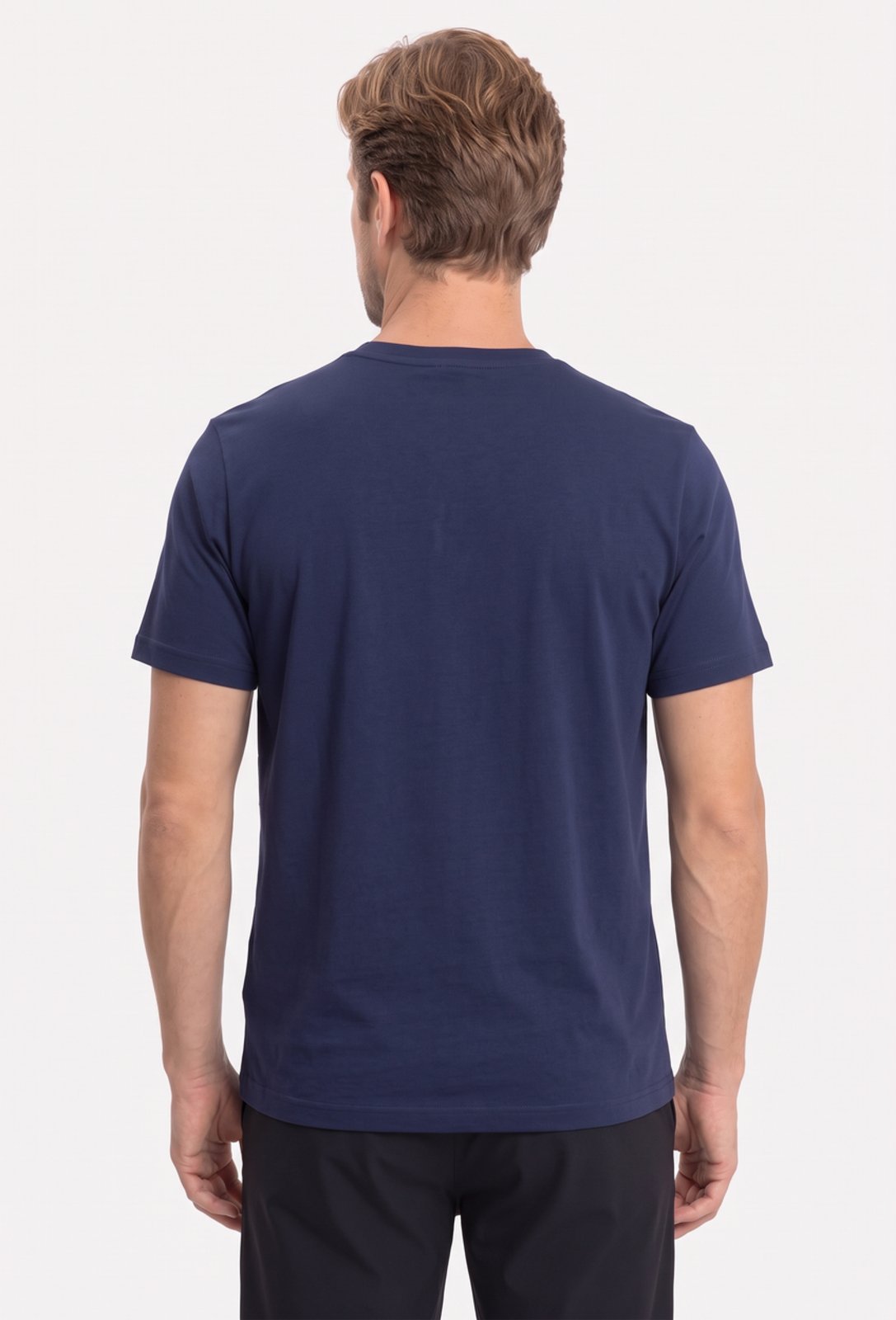 Camiseta Nautica Manga Curta Estampada Nautica Azul Marinho