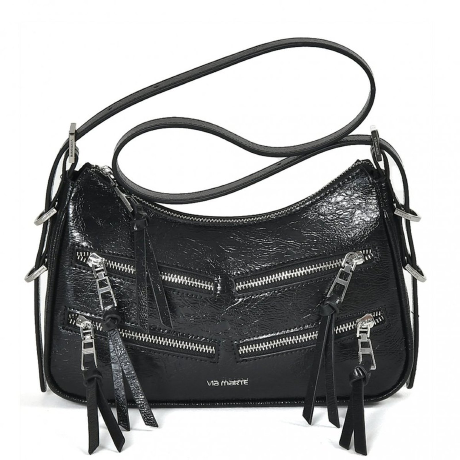 Bolsa Feminina Via Marte Shoulder B1-204 Via Marte Preto
