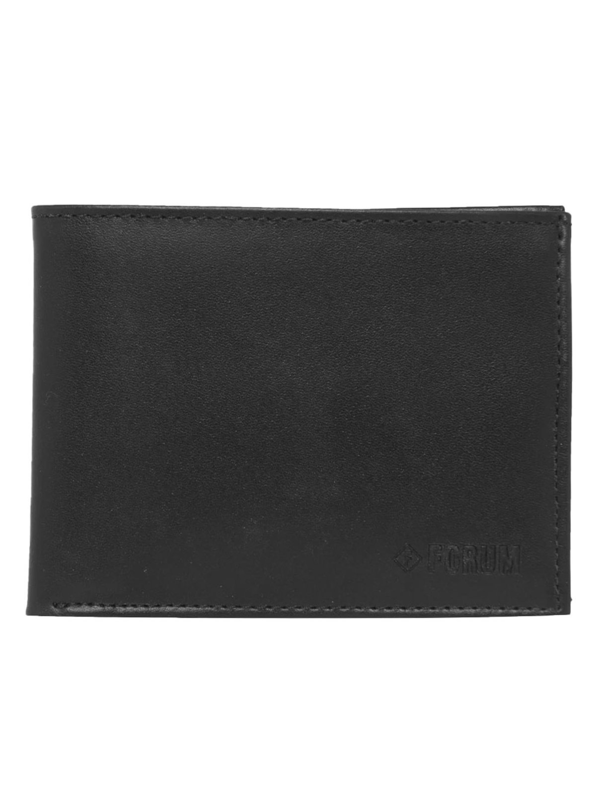 Carteira Forum Masculina Couro Logo Gustavo Preta