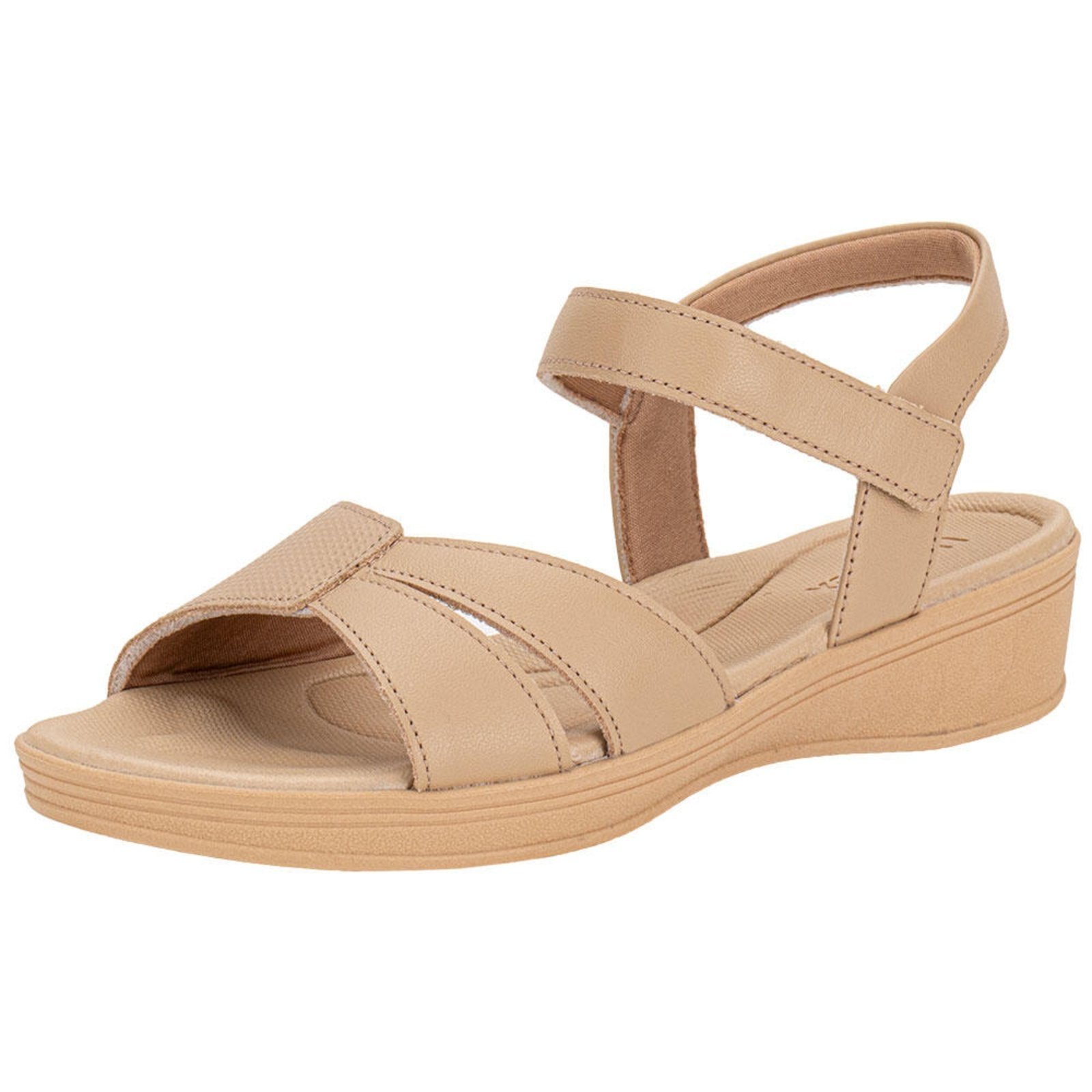 Sandália Feminina Anabela Usaflex Ud04011 0944011 Bege
