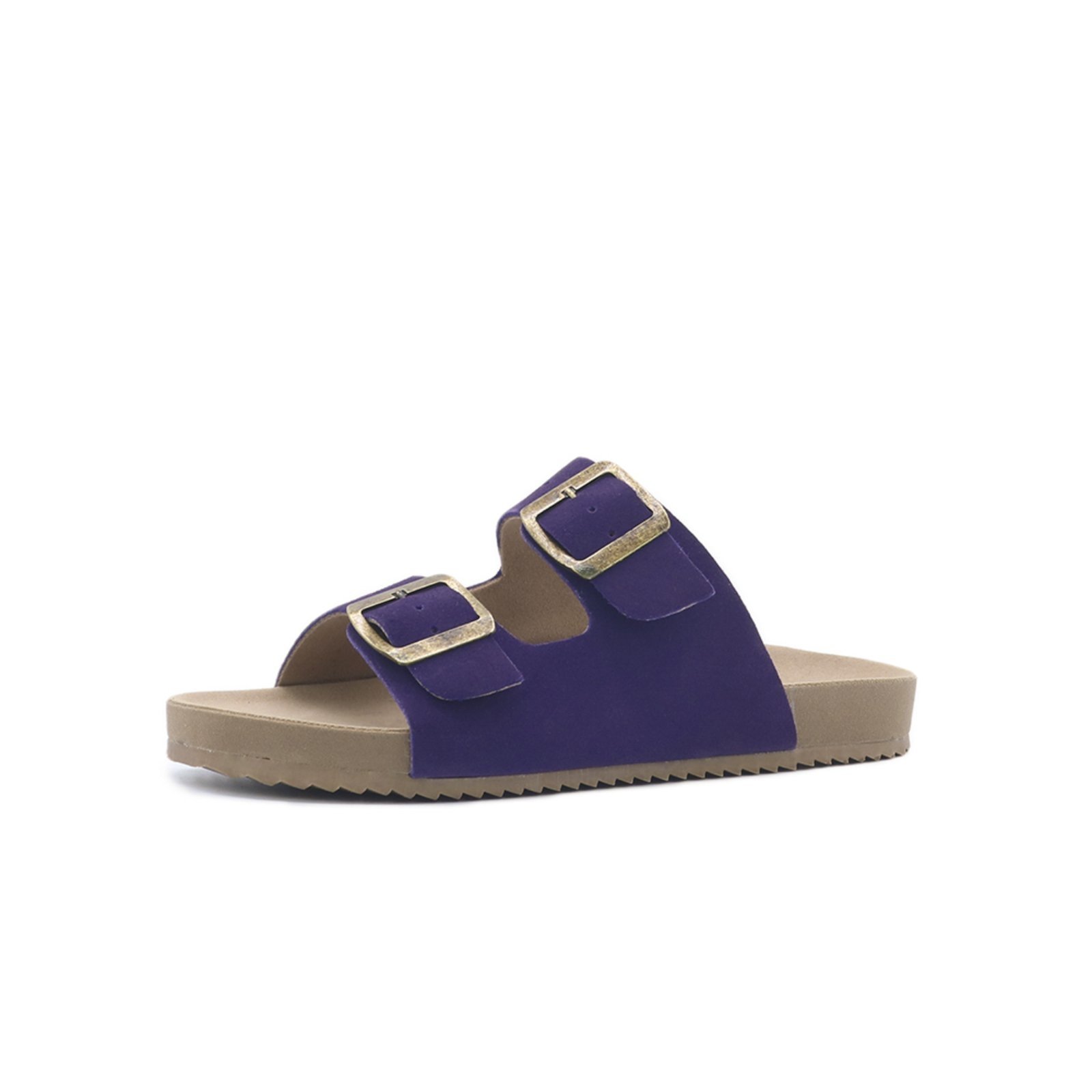 Papete Rasteira Sandalia Couro Roxo Tellini Store