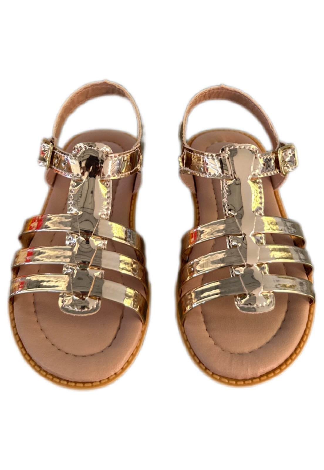 Vista 3 Infantil - Sandália menina de tiras Solzim SOLZIM CALÇADOS dourado SOLZIM CALÇADOS dourado