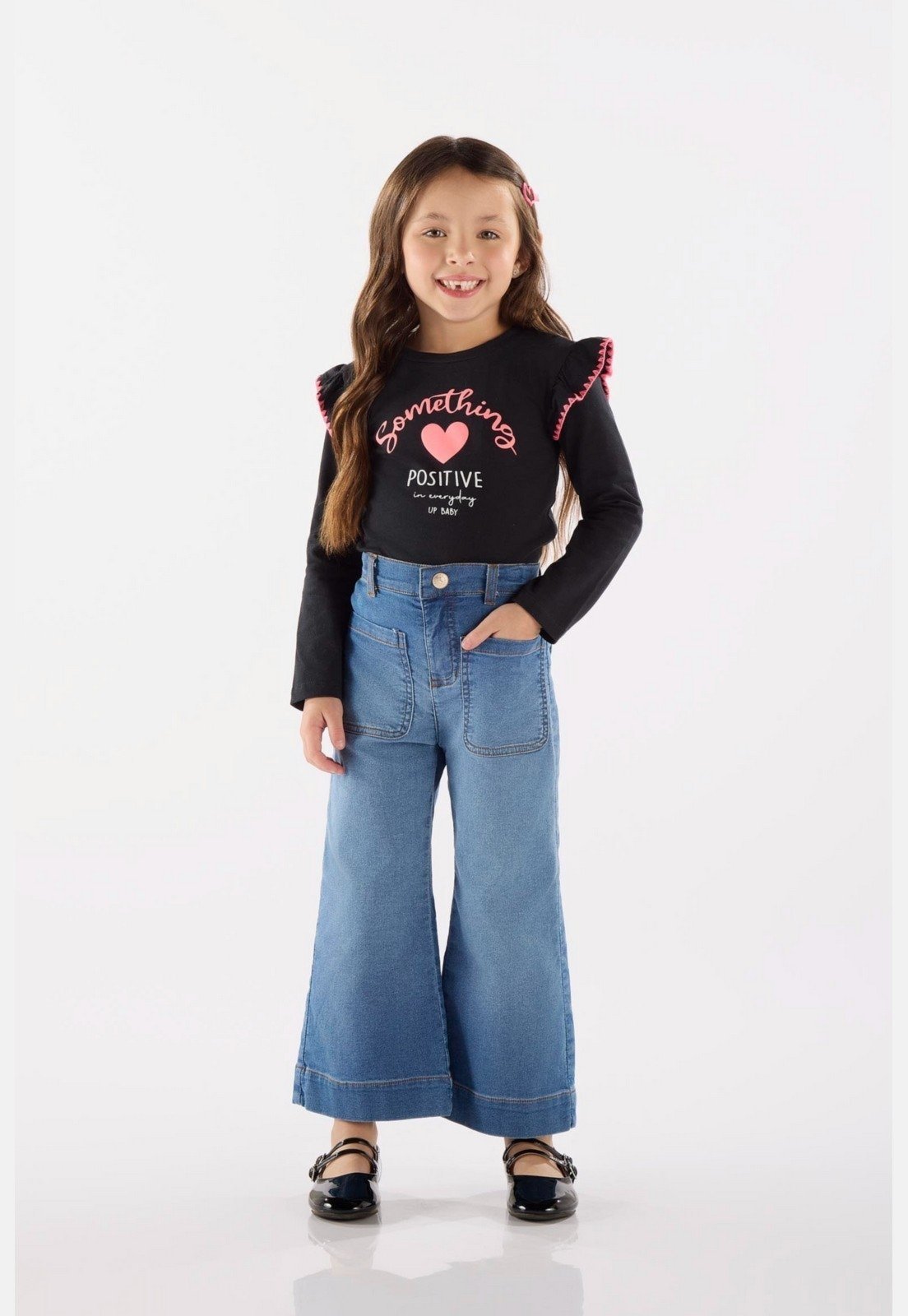 Infantil – Blusa Manga Longa em Cotton Up Baby Preto