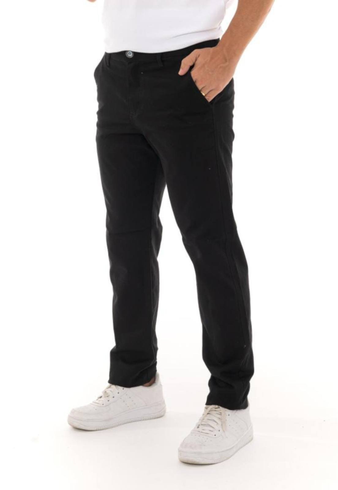 Calça Alfaiataria Masculina Preta Confortável Tecido Premium
