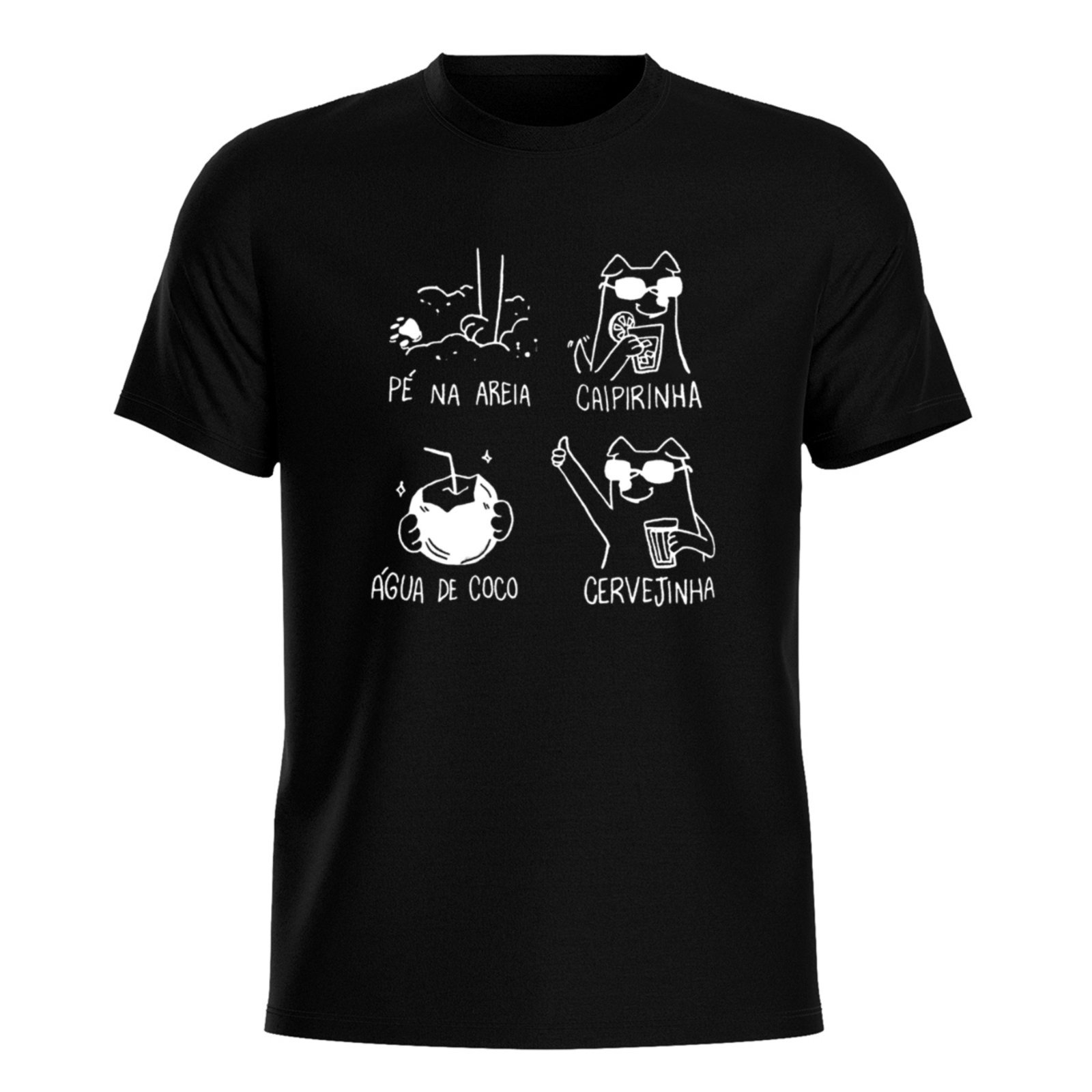 Camiseta Masculina de Carnaval Modelo Pé na Areia