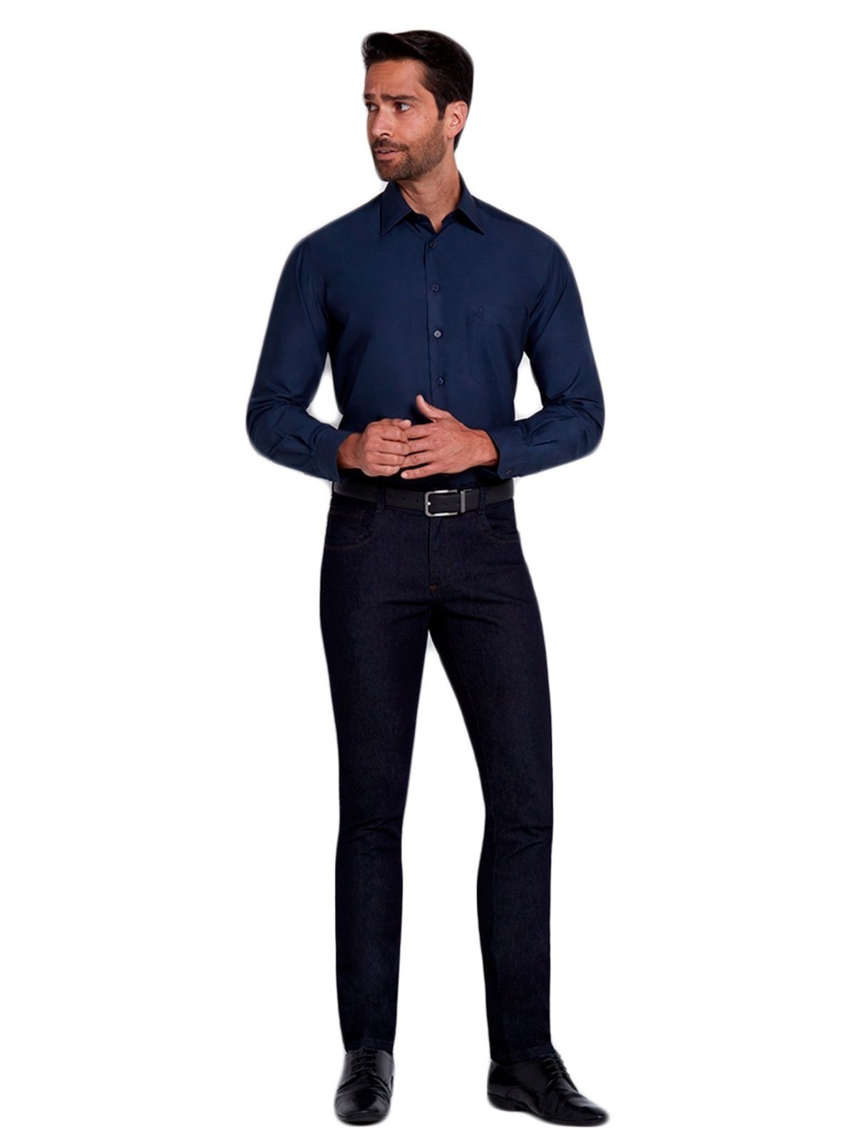 Camisa Dudalina Masculina Comfort Tricoline Lisa