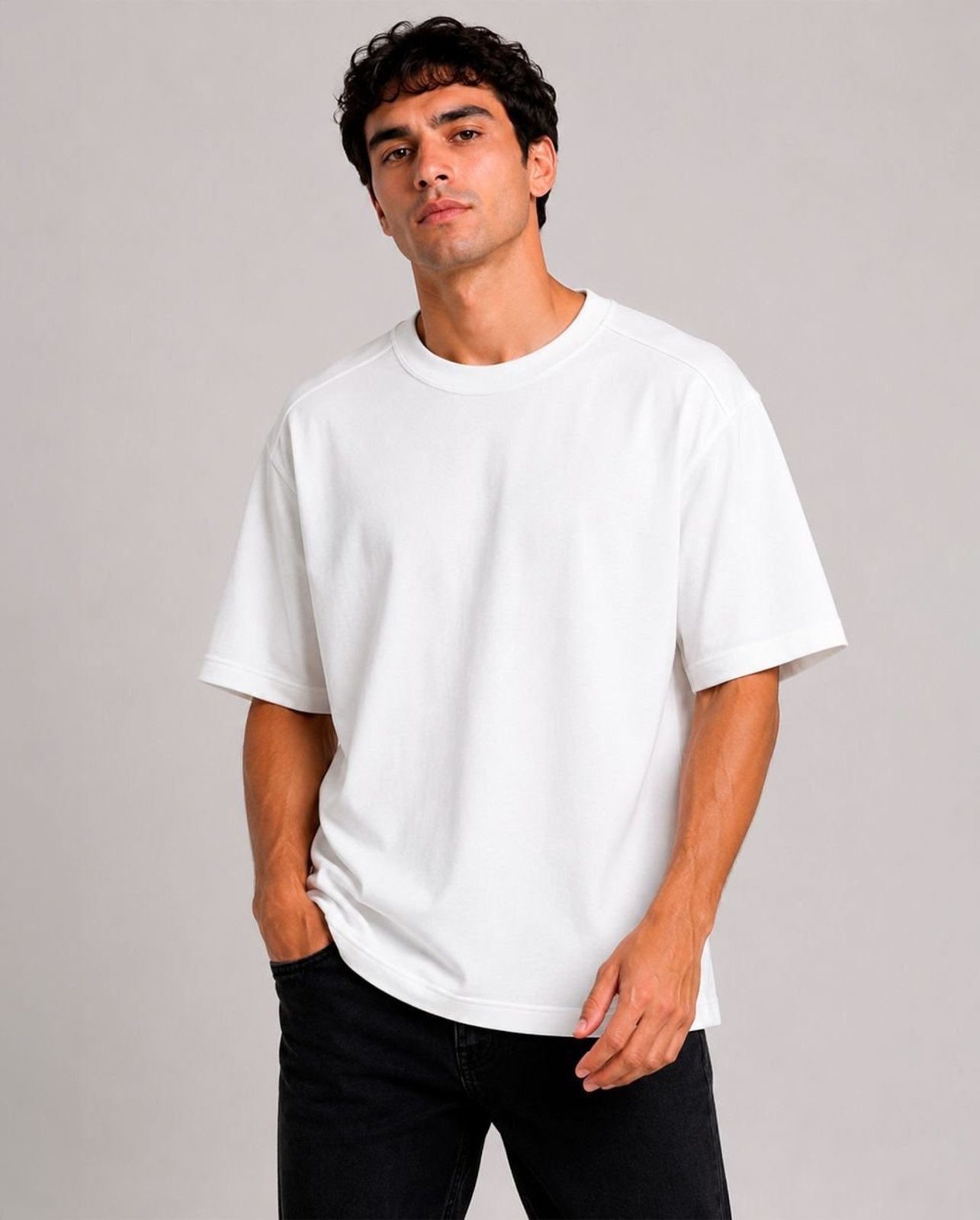 Camiseta Masculina Oversize 80092 Branco Consciência