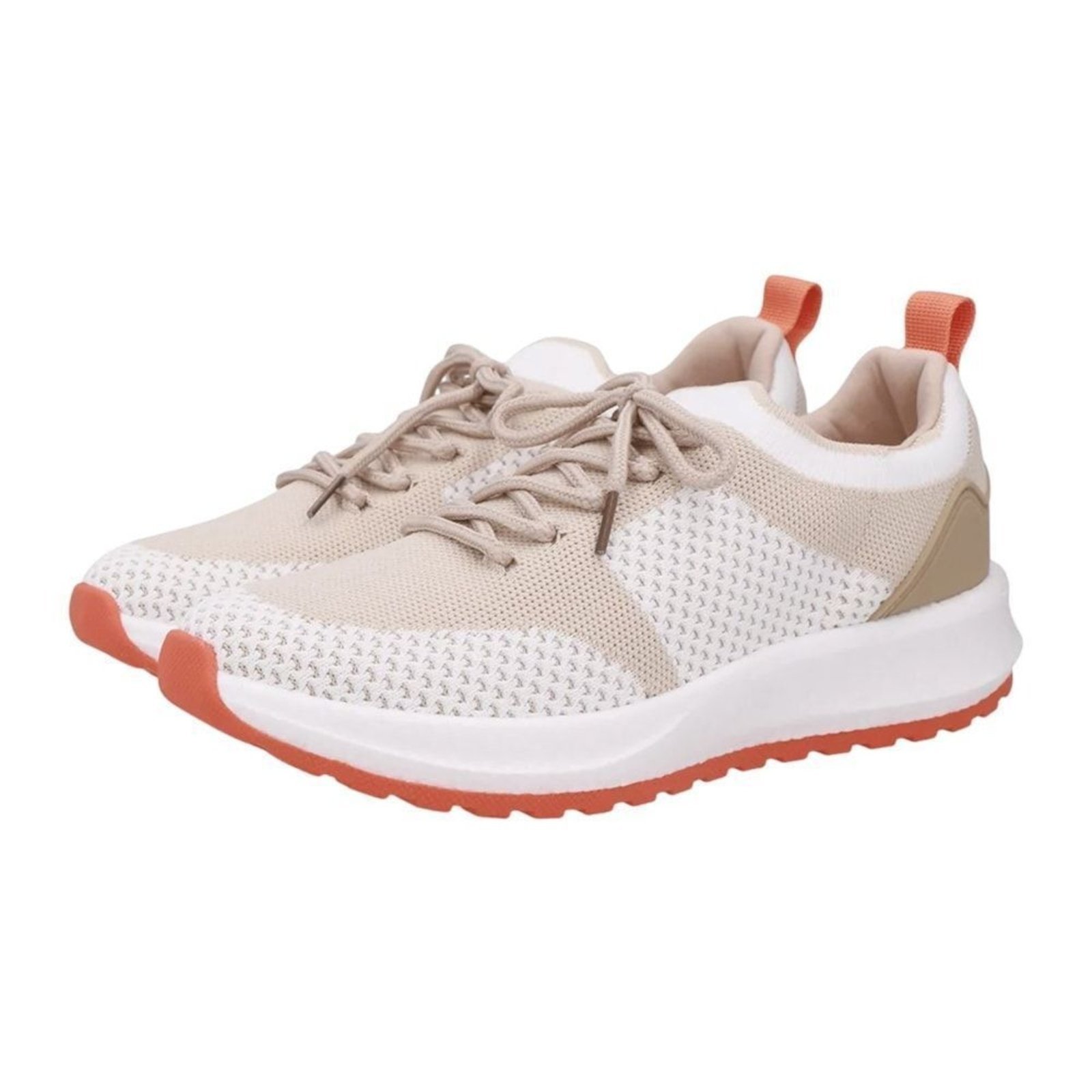 Vista 3 Tênis Usaflex Poofy Tricot Feminino bege Usaflex bege