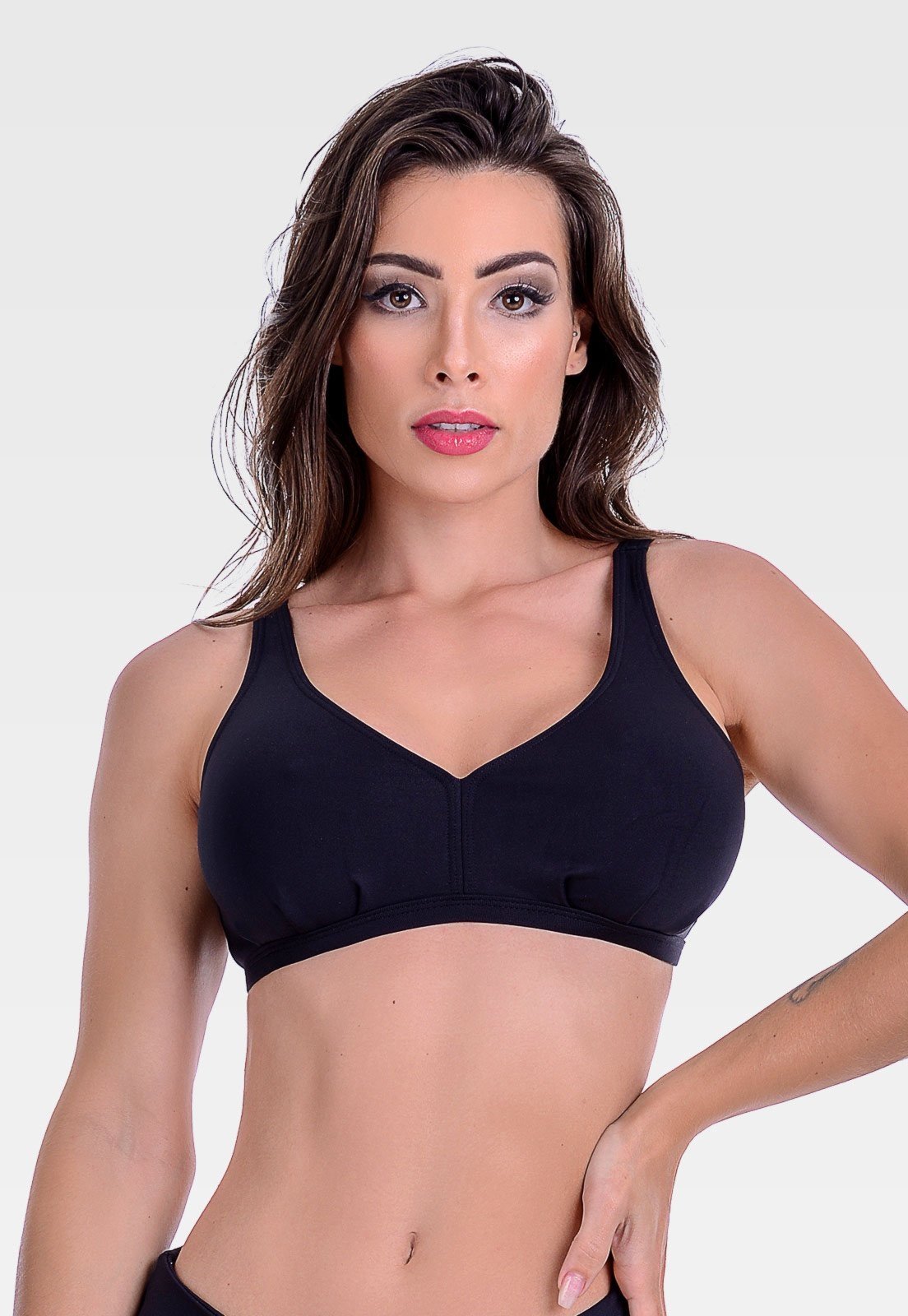 Top Summer Soul Regata Sem Bojo Com Amarração Preto