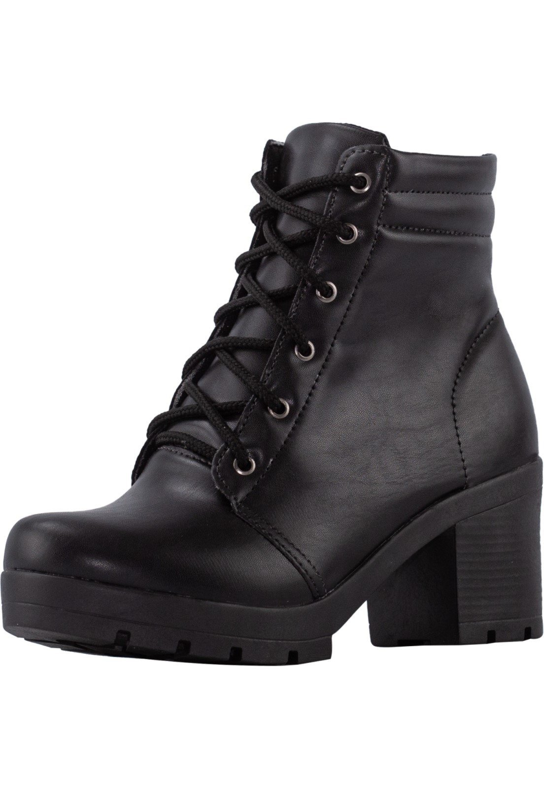 Vista 3 Bota Coturno Lumiss Salto Médio Cano Baixo Sintético preto LUMISS preto