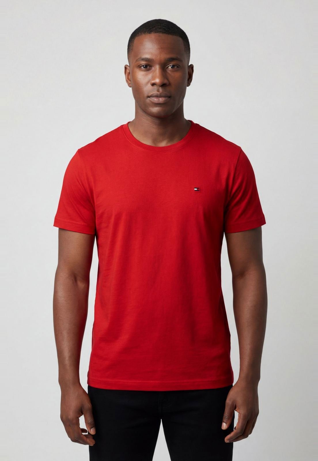 Vista 2 Camiseta Masculina Tommy Hilfiger ESS Seasonal Vermelha vermelho Tommy Hilfiger vermelho