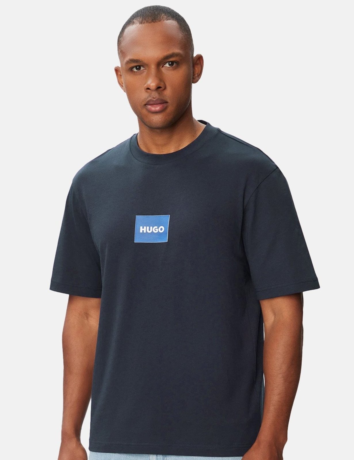 Camiseta Hugo Boss Masculina Regular Nayonix Azul Marinho
