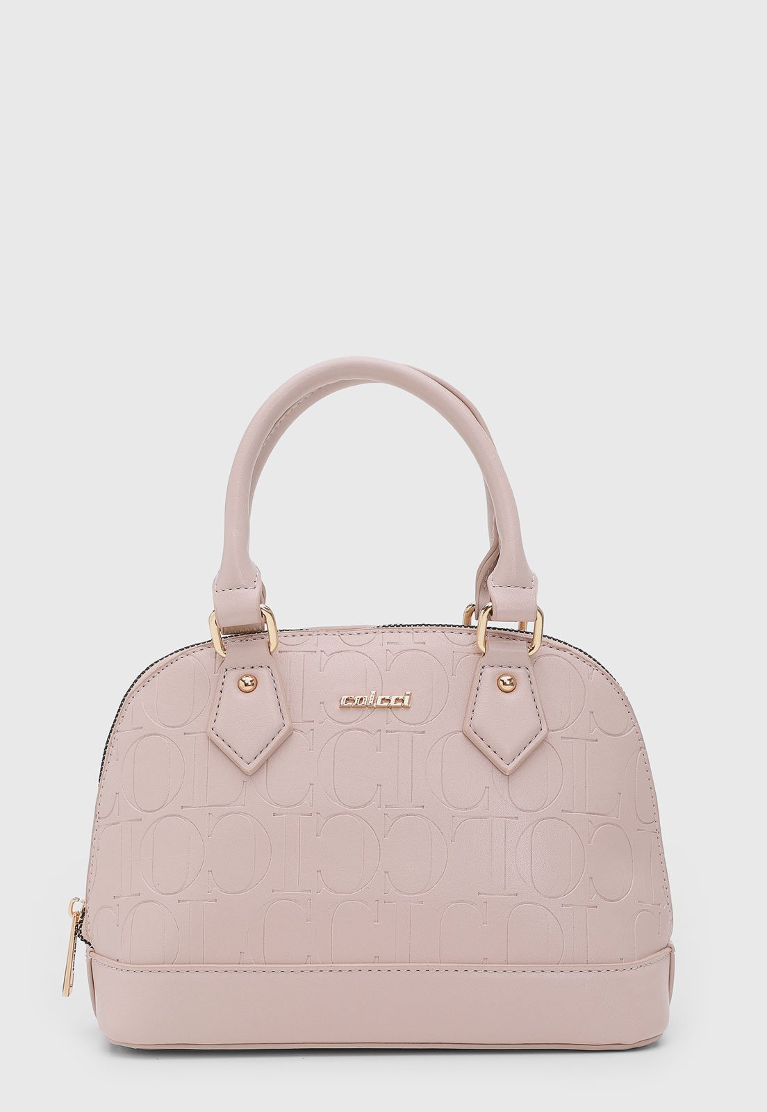Bolsa Média Feminina Colcci Monograma Alto-Relevo Nude