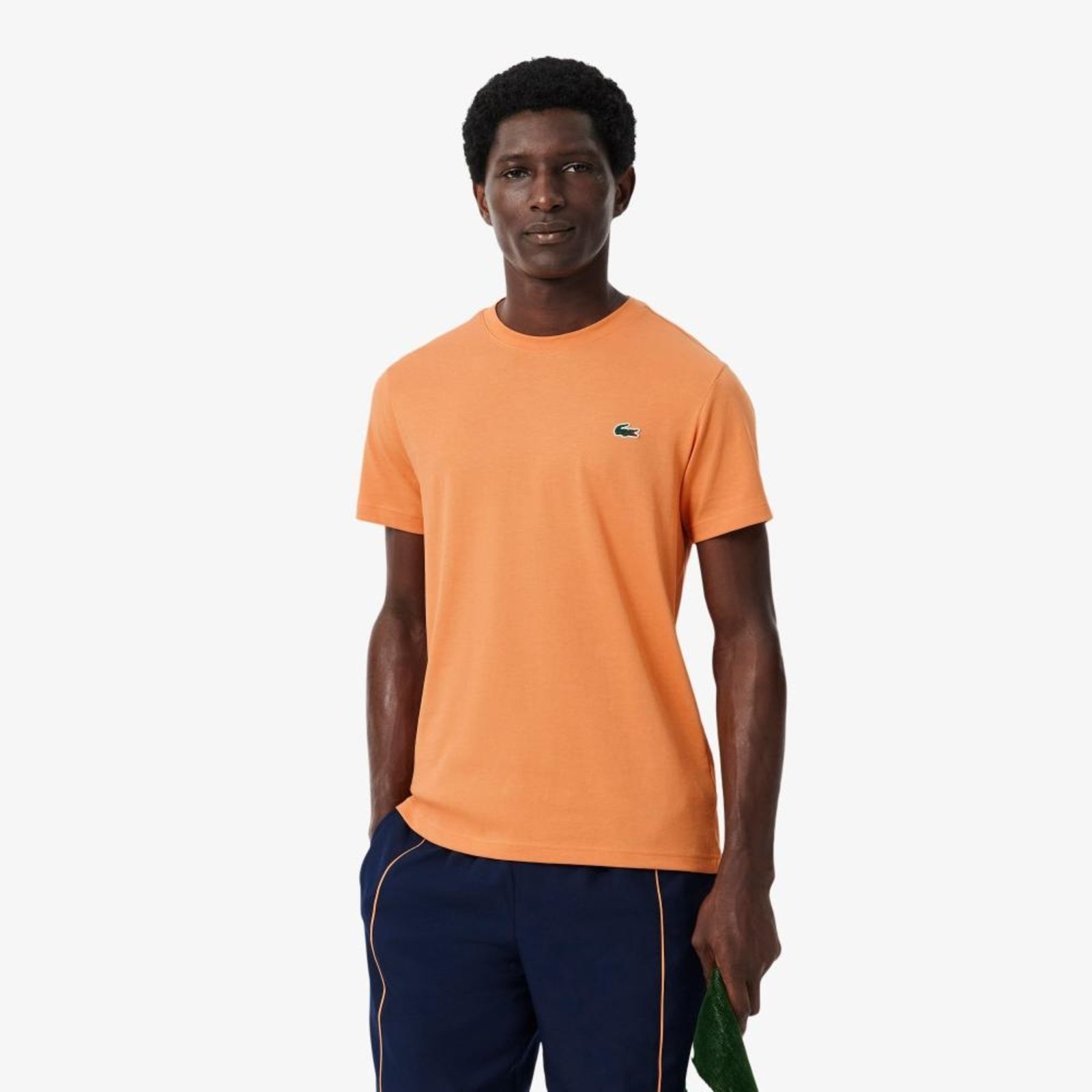Camiseta Esportiva Ultra Dry com Estampa de Crocodilo Laranja