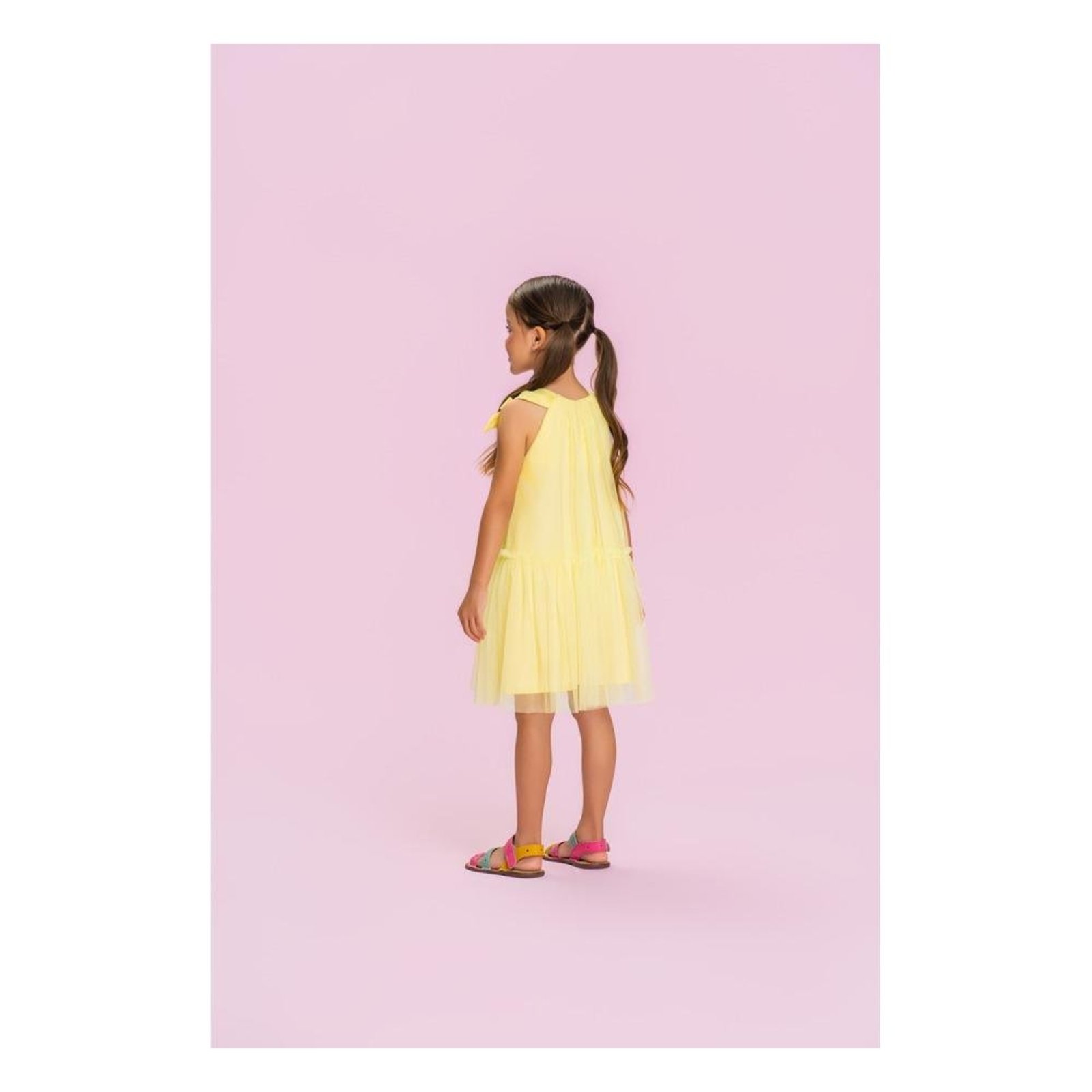Infantil - Vestido de Tule Mon Sucré Amarelo 1 Amarelo
