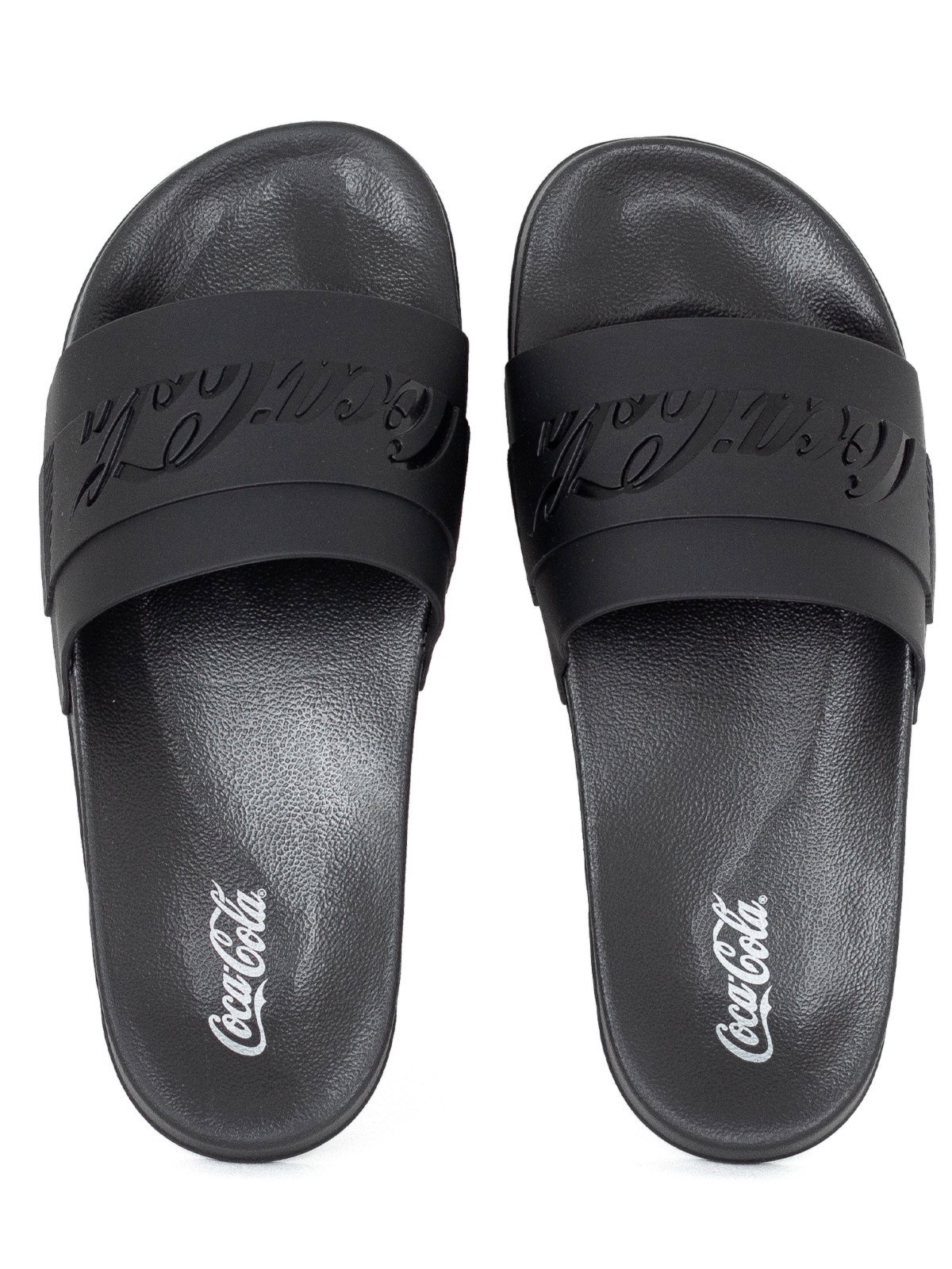 Chinelo Masculino Slide Coca-Cola Shoes Casual Elevate Confortável Sandália Preto