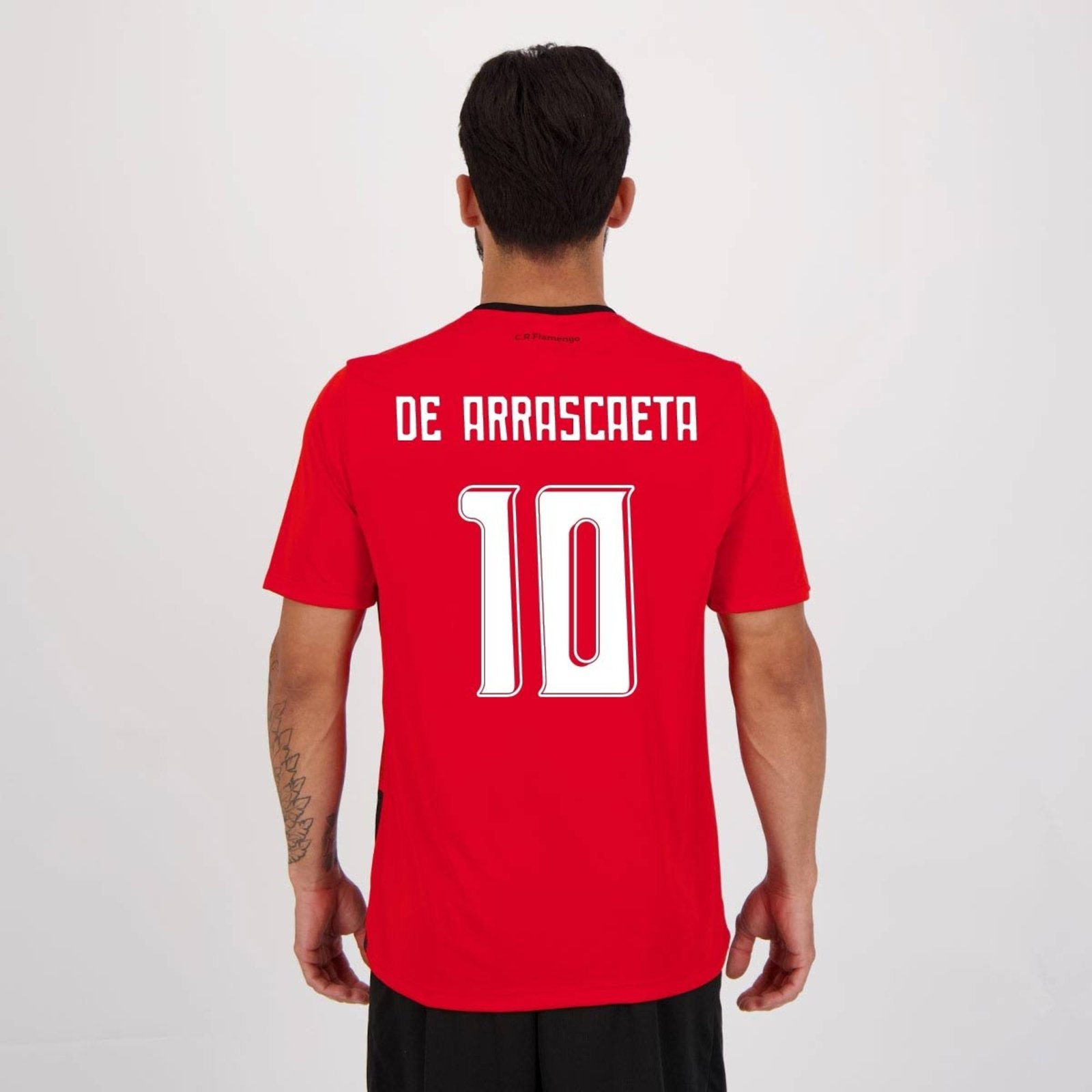 Camisa Flamengo Shout Vermelha e Preta 10 De Arrascaeta