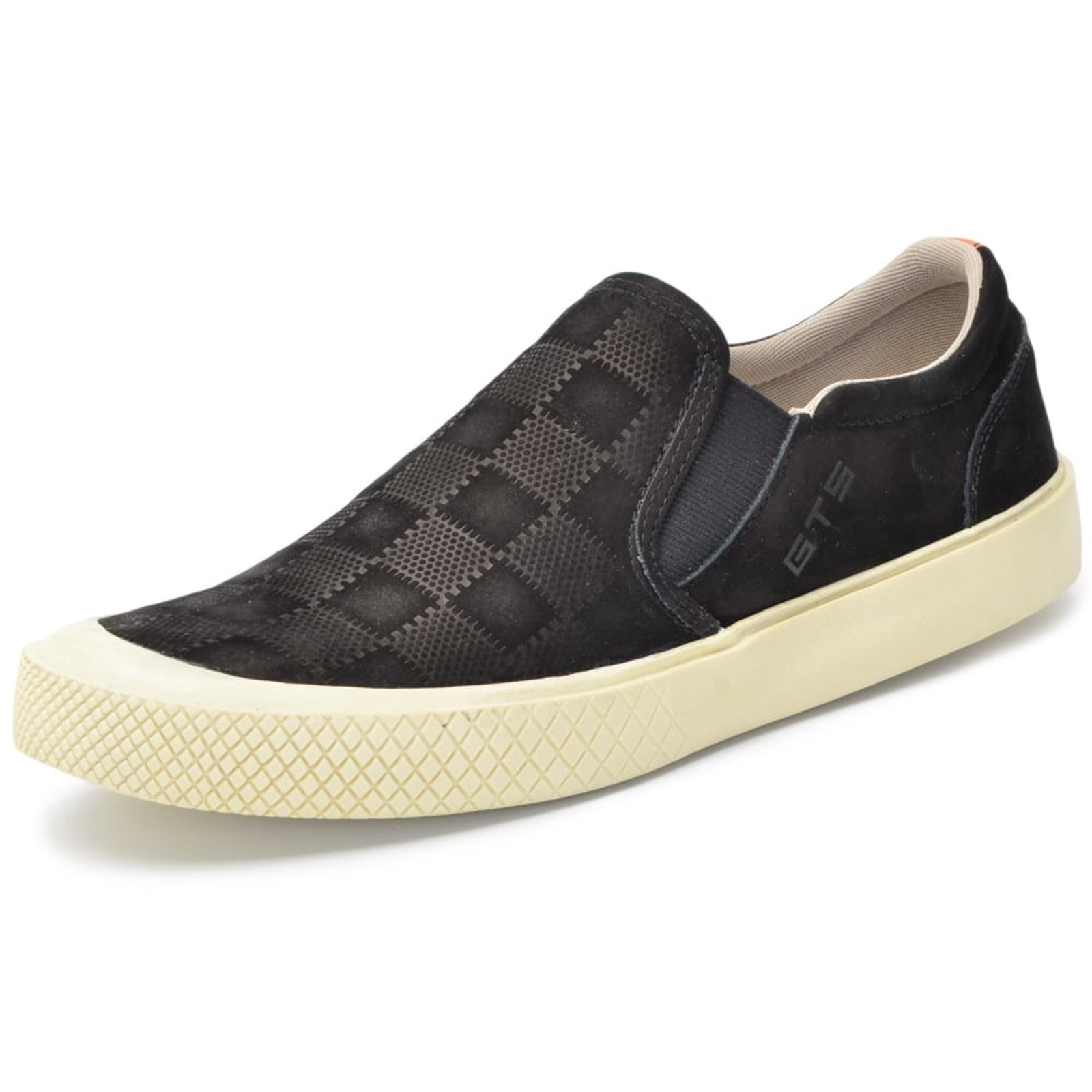 Tenis Masculino Slip On de Couro Clube do Sapato de Franca DFT Nautico Preto