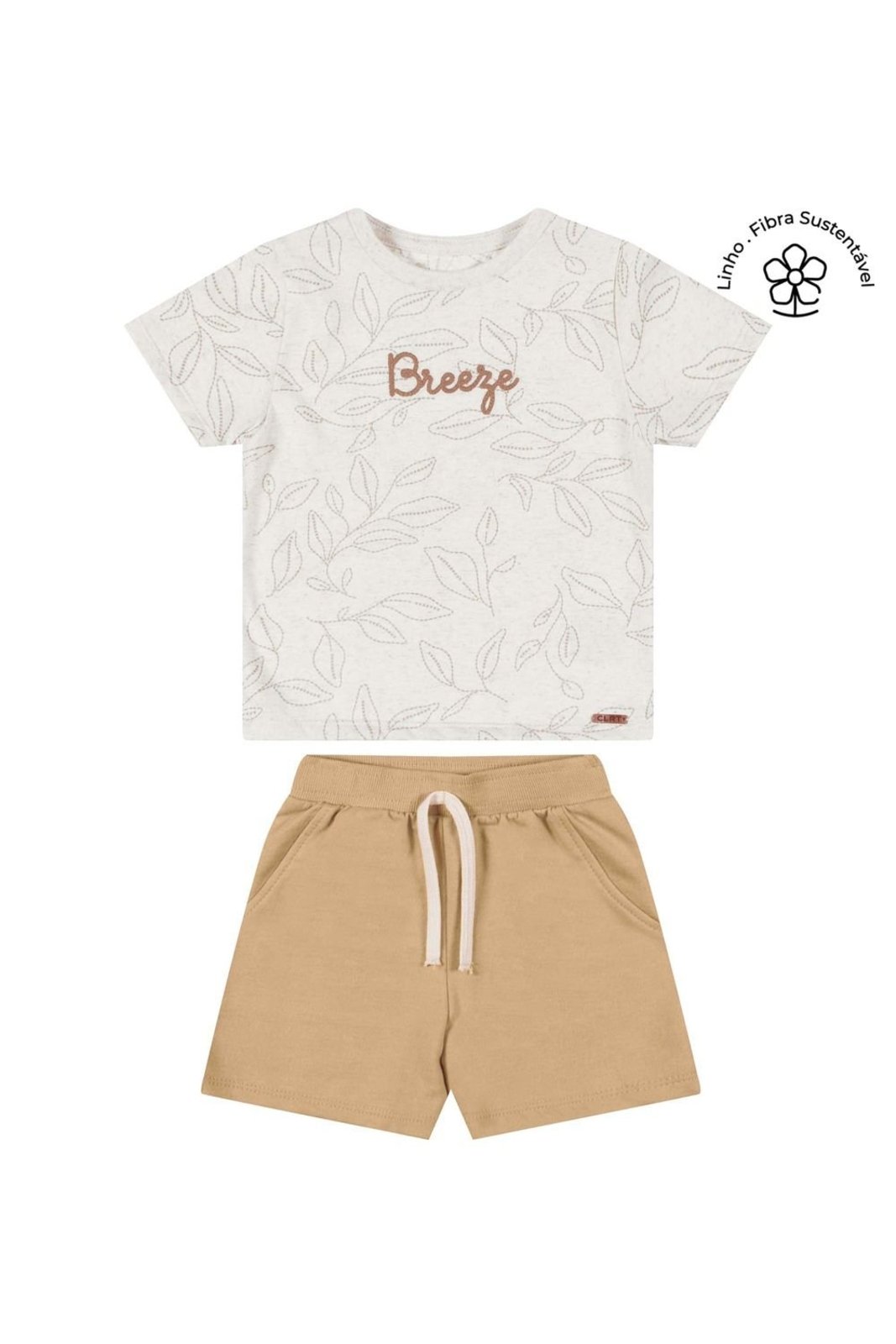 Infantil - Conjunto Menino Bordado Breeze Colorittá Bege