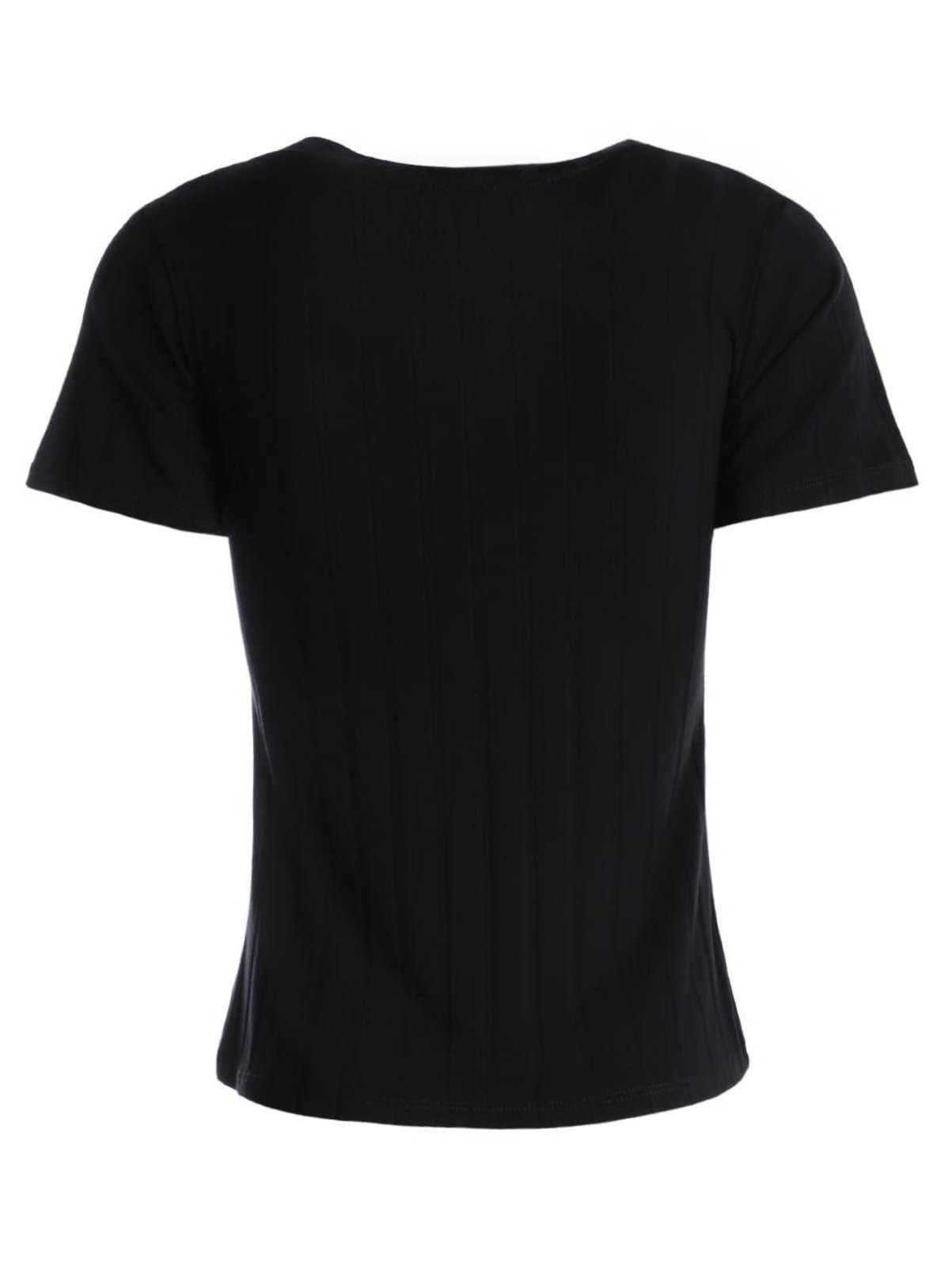Vista 3 Infantil - Blusa Canelada Manga Curta Feminina Autentique bege Autentique bege