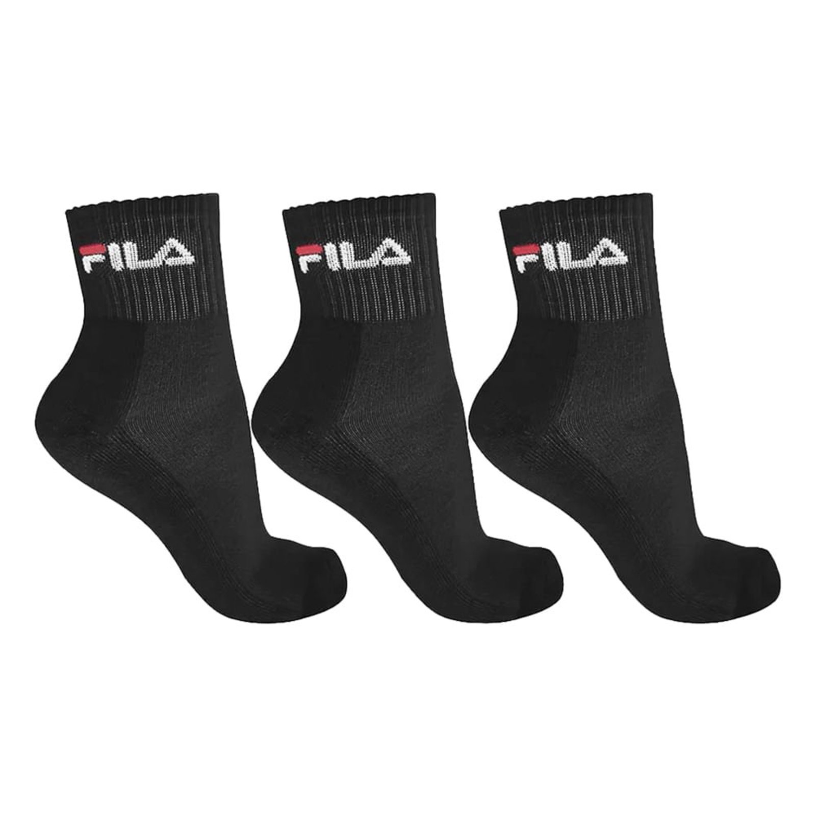 Kit c/ 3 Meias Unissex Fila Tripack Cano Médio Preto