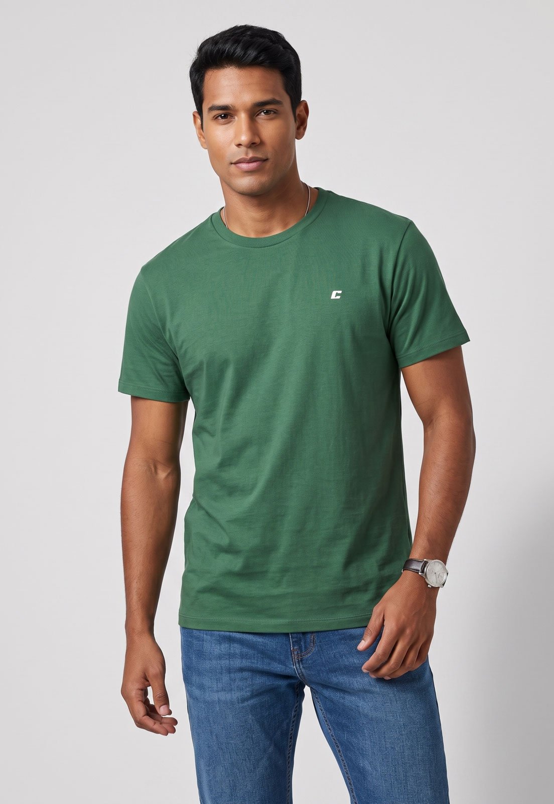 Camiseta Masculina Colcci Gola Redonda Verde