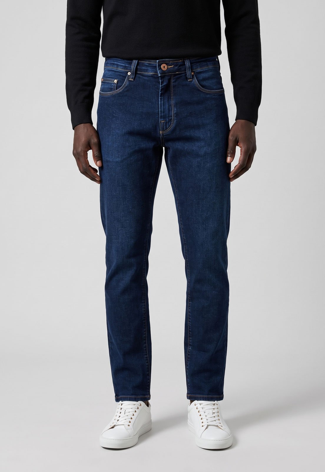Calça Jeans Sawary Masculina Reta Azul Escuro