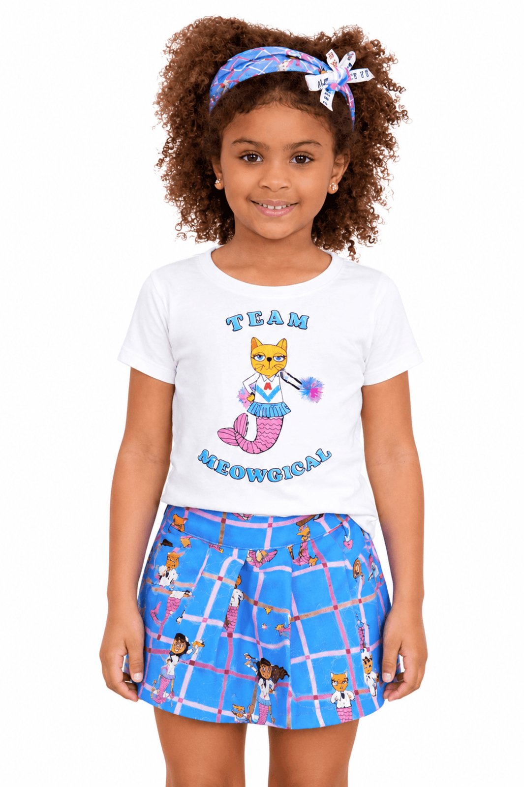 Infantil - Blusa Menina Animadoras Subaquáticas Alphabeto Branco