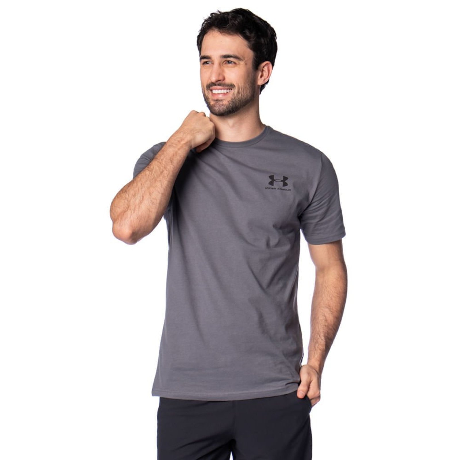 Camiseta Masculina Under Armour Sportstyle Cinza/Preto