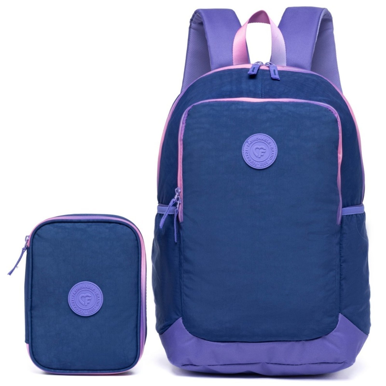 Infantil – Kit Mochila Estojo Feminino Escolar Espaçosa