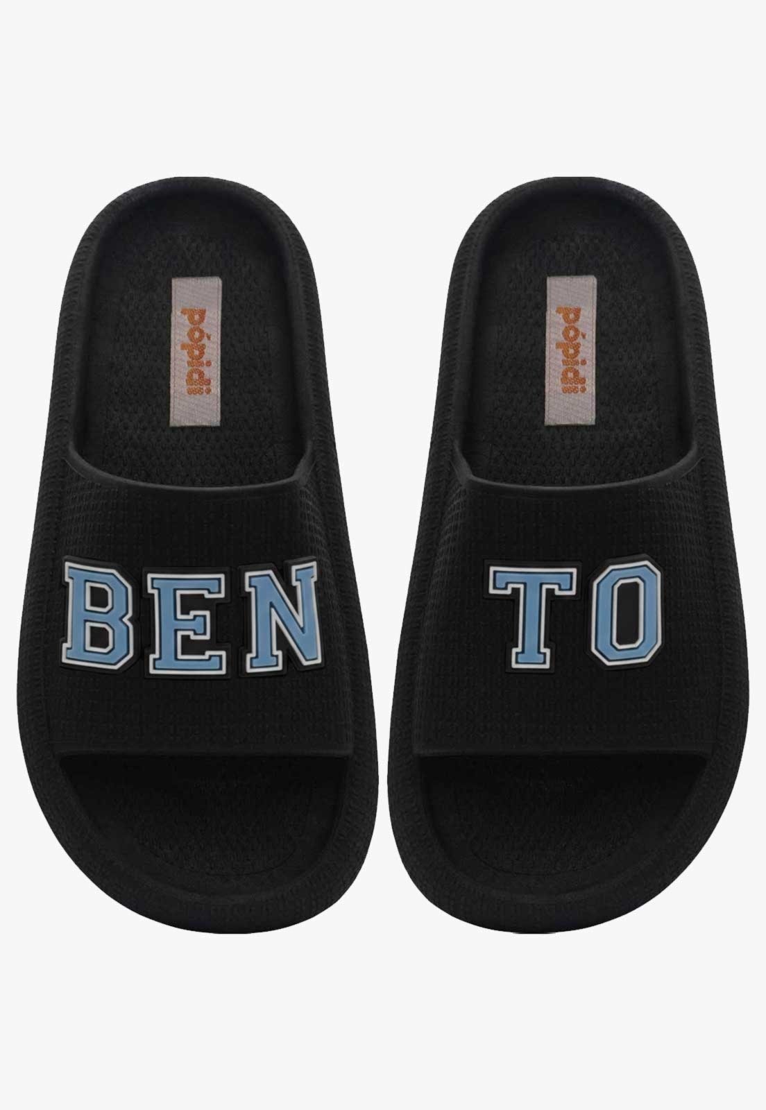 Infantil - Chinelo Pópidi Personalizado BENTO Estilo Nuvem Preto