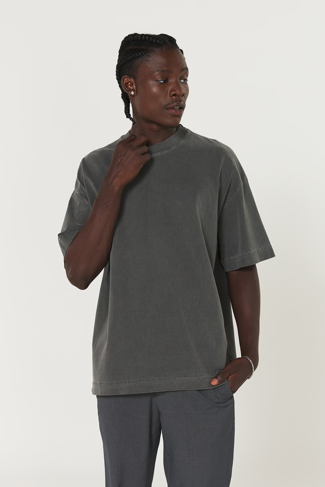 Camiseta Oversized Heavy Brunx Ind – Chumbo