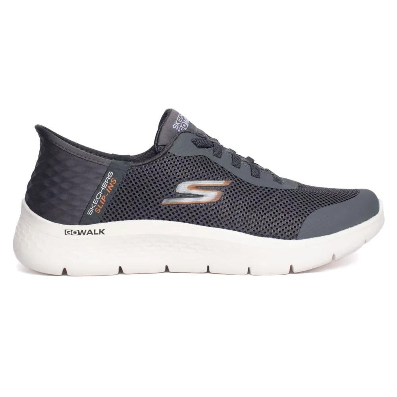 Tênis Masculino Skechers Go Walk Flex Slip On Caminhada Cinza