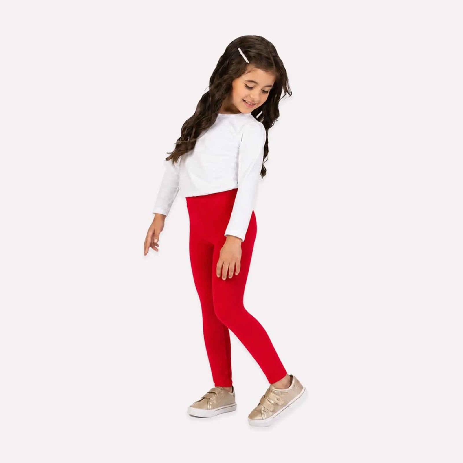 Infantil - Calça Legging Infatil Menina Básica Kyly