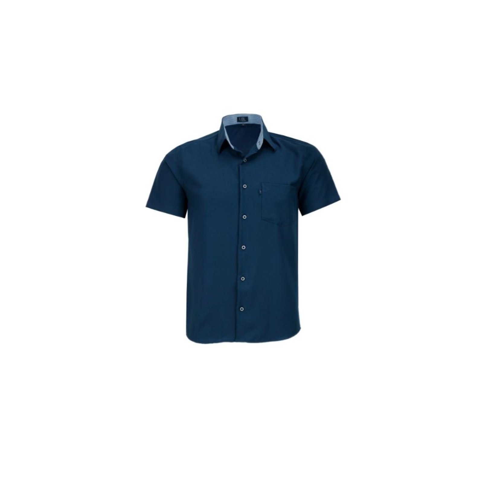 Camisa LBL Manga Curta em Poliéster Comfort Marinho 3031