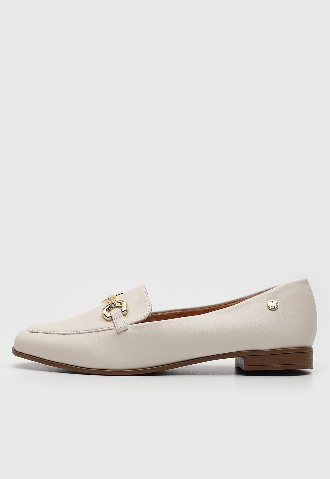 Mocassim Via Uno Fivela Branco